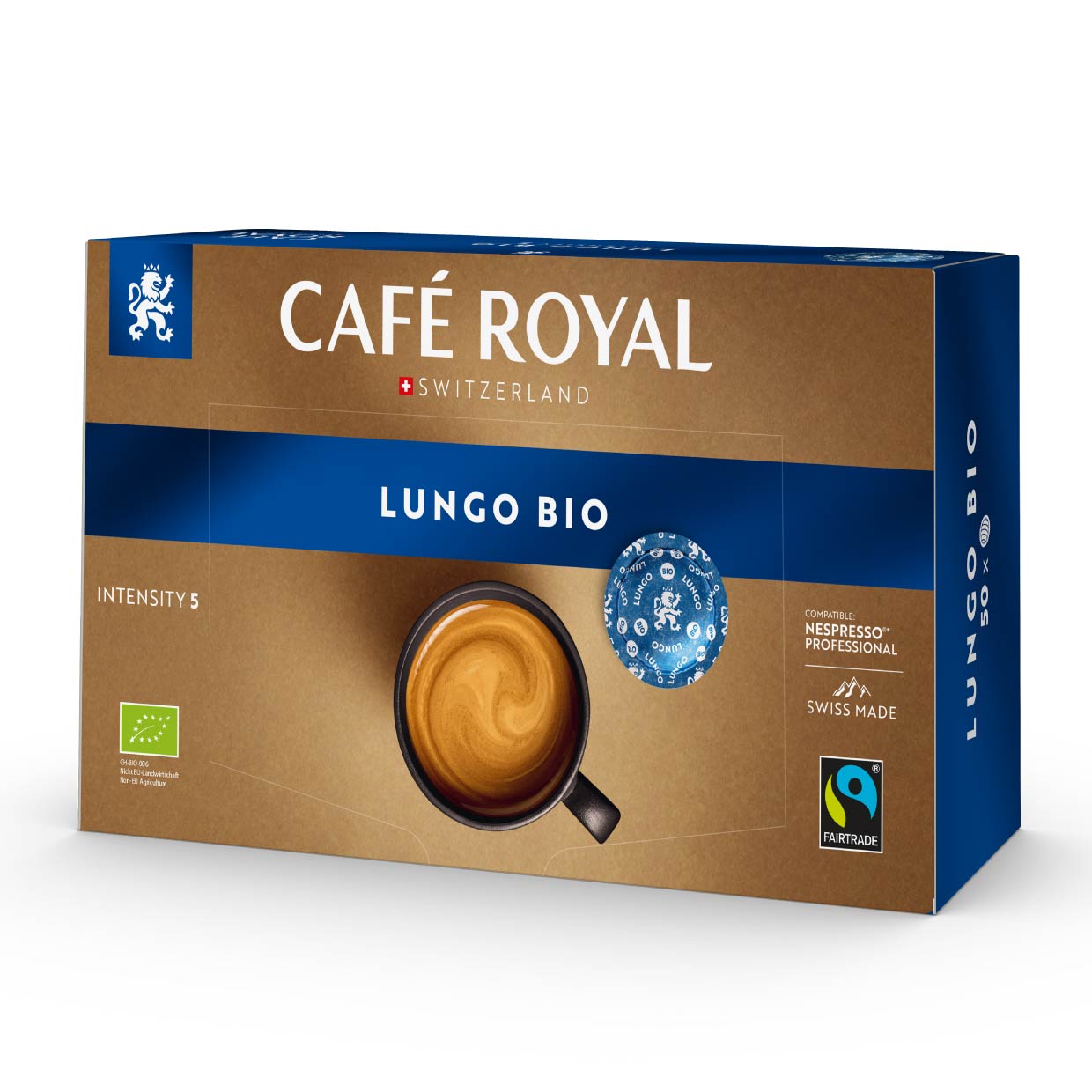 CAFÉ ROYAL PROFESSIONAL PADS BIO FAIRTRADE LUNGO