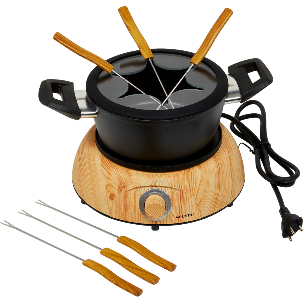 Fleischfondue-Set Elektro «Wood» - 10-teilig
