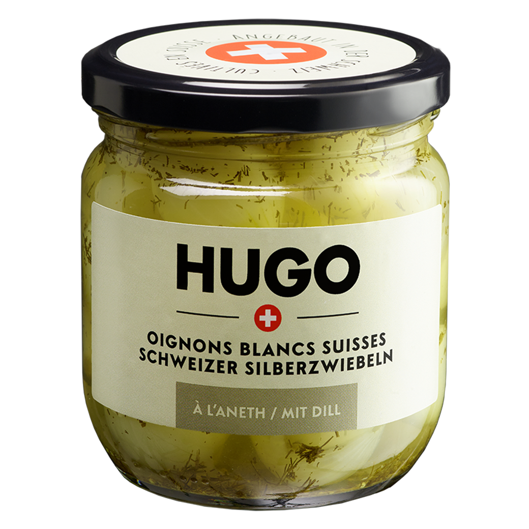 HUGO Silberzwiebeln in Essig mit Dill - 200g