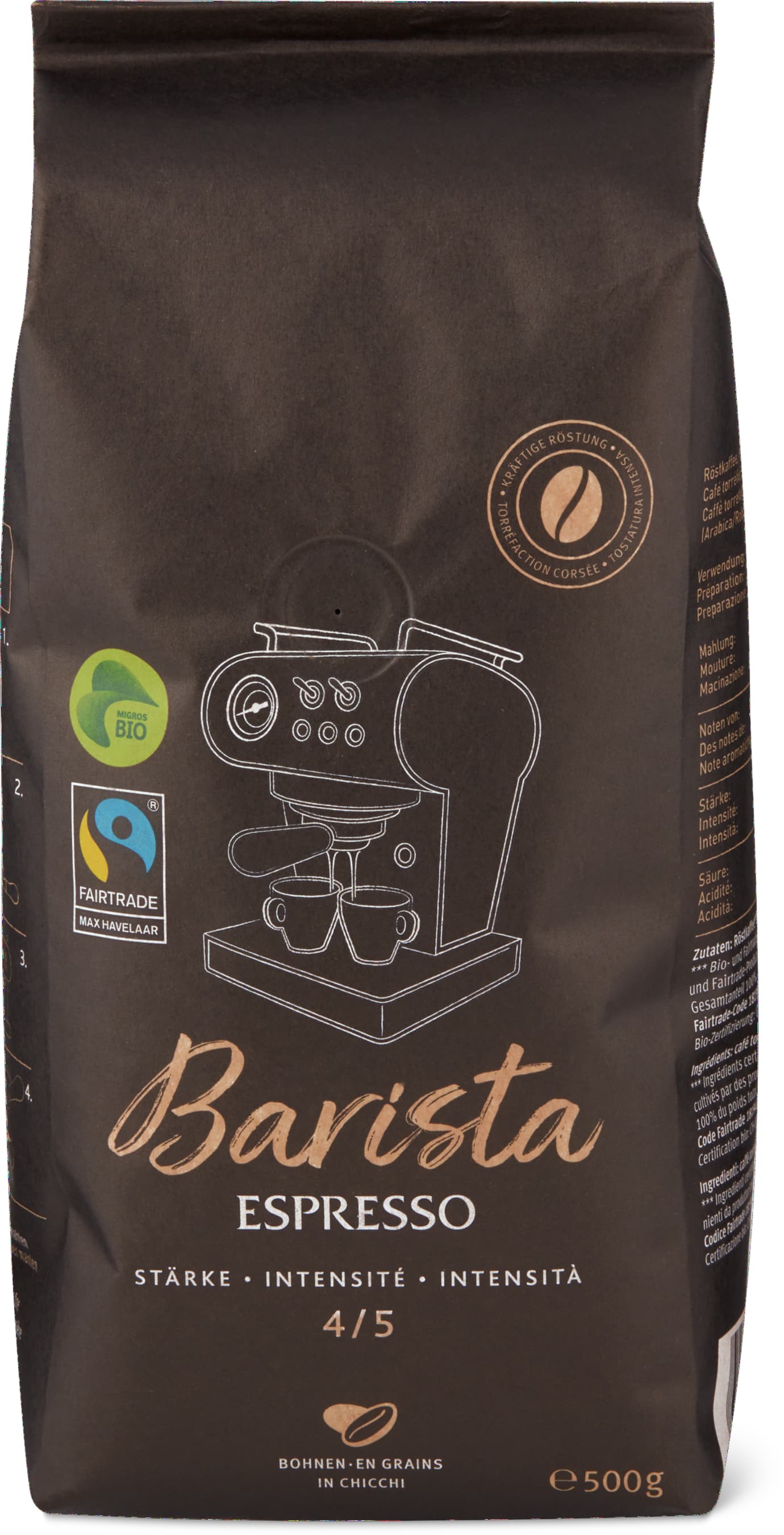 Barista Siebträger BIO MH Bohnen - 500g