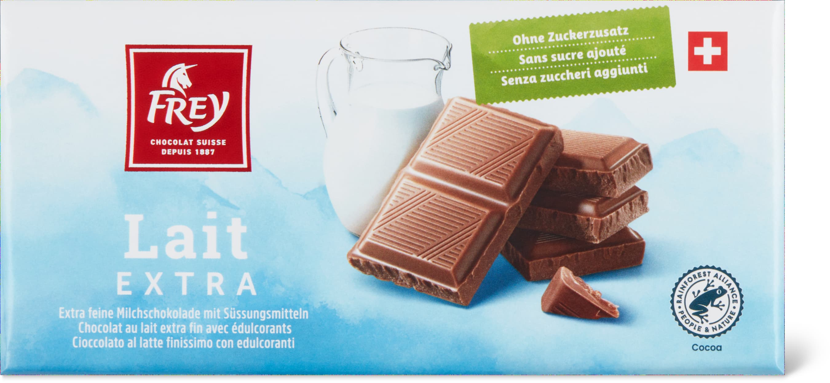 Milch Extra fein «ohne Zuckerzusatz» - 100g