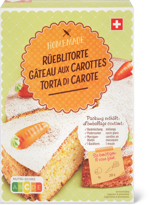 Backmischung Rüeblitorte