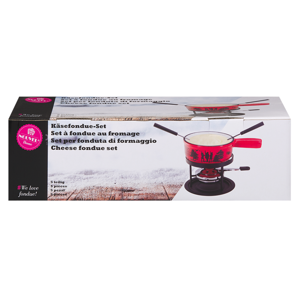 Käsefondue-Set aus Guss «Rütlischwur»