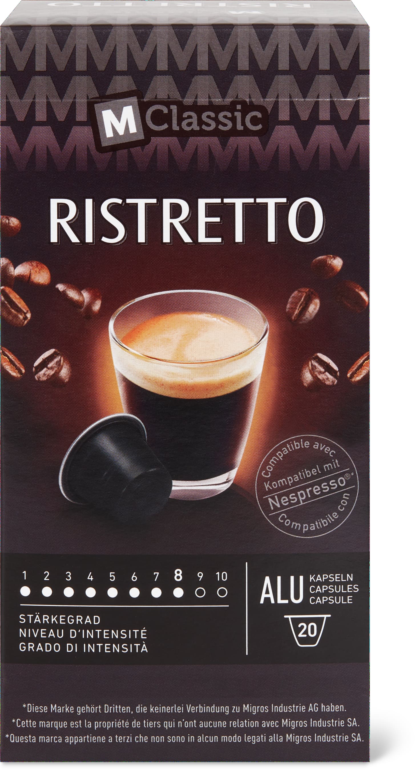 M-Classic Kaffeekapseln Ristretto 20 Kapseln