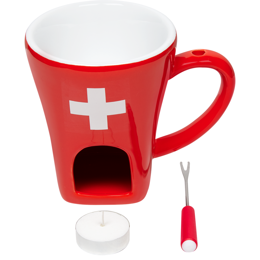 Schokoladenfondue-Tasse «CH-Kreuz»