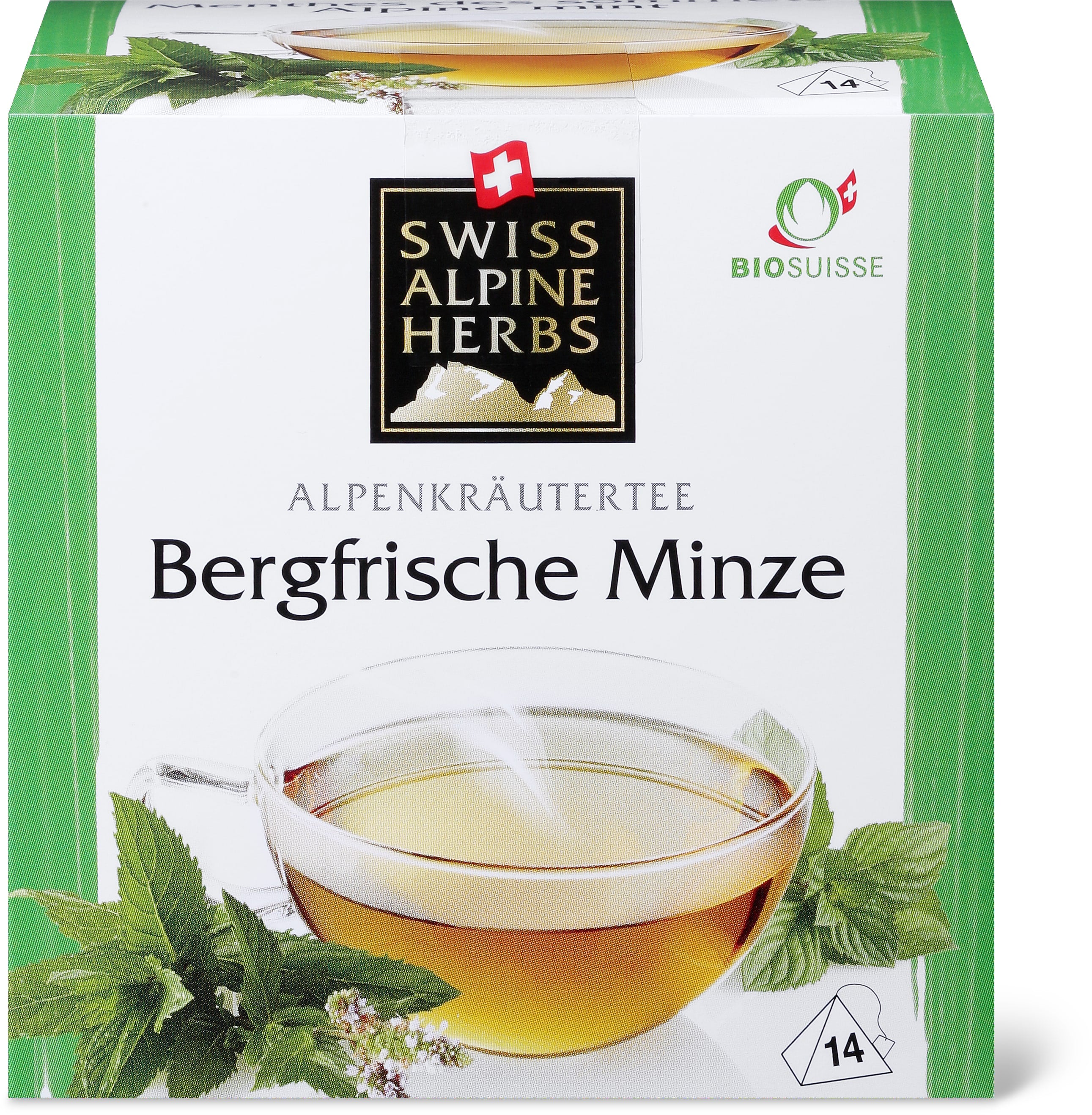 Swiss Alpine Herbs Bio Tee Bergfrische Minze 14x1g