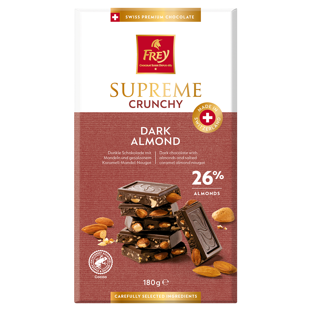 Frey Supreme Dark Crunchy Almond - 180g