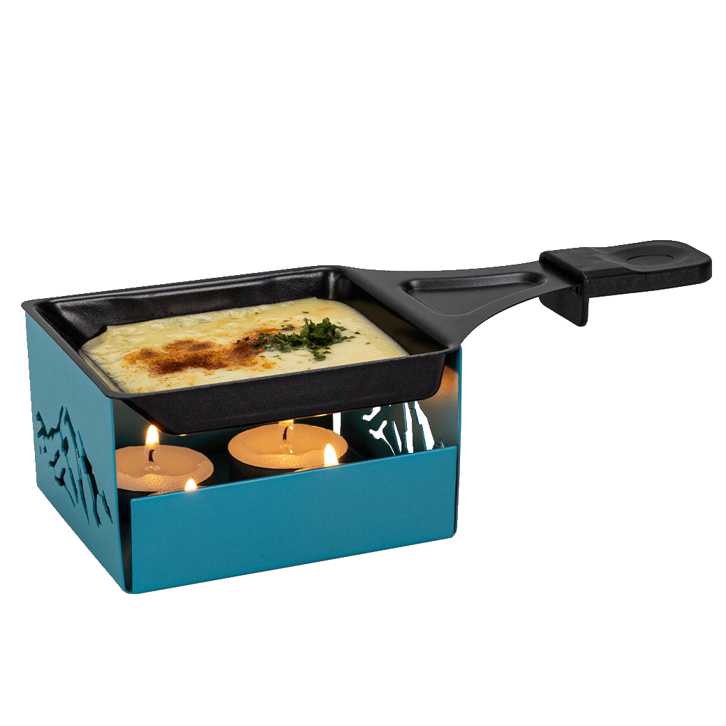 Mini Raclette mit Rechaudkerzen "Berge"