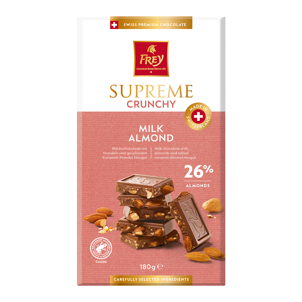 Frey Supreme Milk Crunchy Almond - 180g