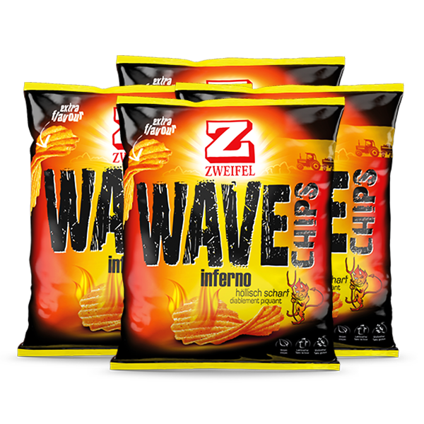 Zweifel Wave Chips Inferno - 4x120g