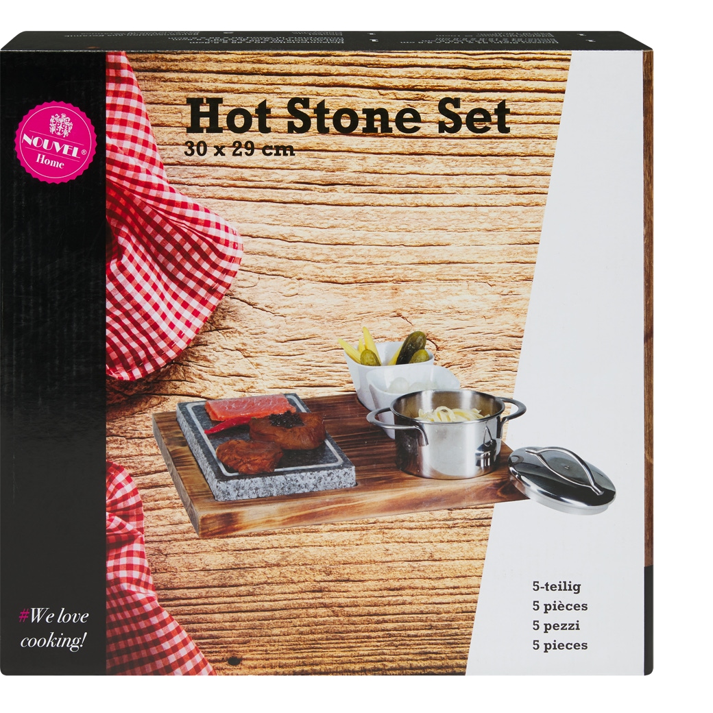 Hot Stone Set, 6-telllg, Pinie FSC