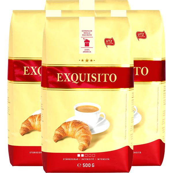 Kaffee Exquisito gemahlen - 4x500g