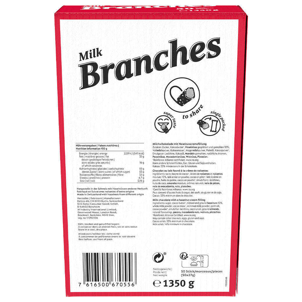 Branches «Milk» 50er Pack - 1.35kg