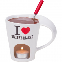 Schokoladenfondue-Set 'I Love Switzerland'